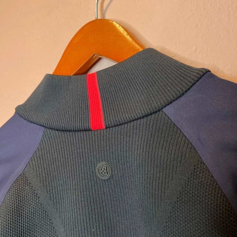 G/FORE scuba knot panels knit thick material one of a kind zip up golf